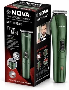NOVA NHT 1039/03 USB Trimmer 45 min Runtime 5 Length Settings (G...more