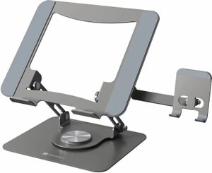 Portronics My Buddy K9 Pro 2-in-1 Metal Laptop Stand with Phone H...more