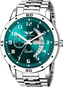 LOIS CARON LCSS-8326 Trending Day & Date Series Stainless Steel Chain for Boy Analog Watch  - For Men
