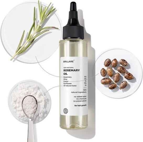 BRILLARE 10% Rosemary Hair Oil for Hair Growth | Reduces Hair Fal...more