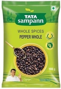 Tata Sampann Black Pepper Whole 100g | Kali Mirch | Rich Aroma & Natural Spice (100 g)