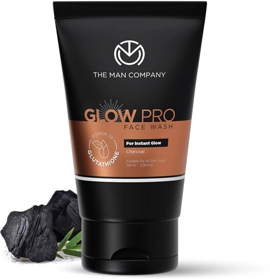 The Man Company Glow Pro Face Wash for Oily Skin – Glutathione & Charcoal (100 ml)