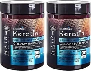 Click to enlarge smartdrops Keratin Hair Mask for Moisturizing & Smooth Hair, (Pack of 2)