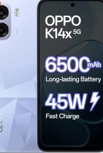 OPPO k14x 5g (Ice Blue) (4gb+128gb)