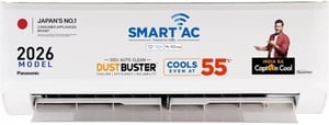Panasonic 1.5 Ton 3 Star Premium Wi-Fi Inverter Smart Split AC (Matter/MirAIe, AI, DustBuster, 55°C Oper., Copper Condenser. 35490with no cost EMI with hdfc card