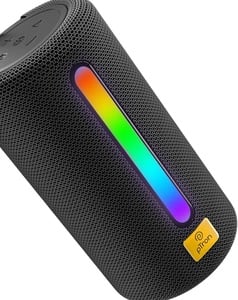 pTron Fusion Buzz 14W Bluetooth Speaker with Pristine Sound, 8hrs Playback, Rhythmic RGB LEDs, Multi-Play Modes BT5.3/TF Card/USB, TWS Feature, Integrated Button Controls, Type-C Charging (Black