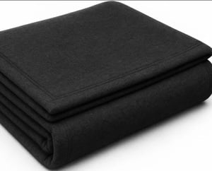 BSB Home Premium Acrylic-Wool Single Bed Blanket – Ultra Warm Winter Blanket for Home & Travel | Soft, Heavyweight, Durable & Fade Resistant (Black, 150 x 220 cm, Weight - 1 Kg