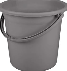 Kuber Industries Bucket | Plastic Bucket for Bathroom | Strong Bucket for Bathing | Water Storage Bucket | Plain Bucket | 18 LTR | Gray