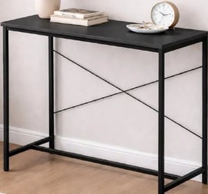 Amazon Brand - Solimo Study Table for Home Office | Engineered Wood Computer Desk | Compact & Sturdy Desk for Small Spaces | Black | L 90 x W 61.5 x H 75 cm