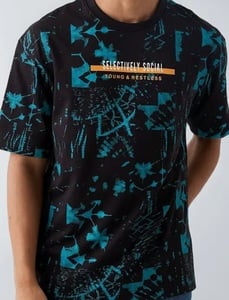 Click to enlarge Spykar Men's Loose Fit Printed T-Shirt | Half Sleeve | Casual Wear | Cotton | T-Shirt for Man