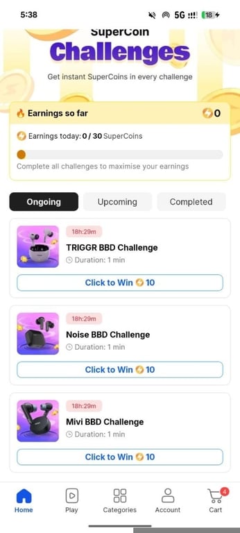 Click to enlarge New supercoin challenge (account specific) Check your account