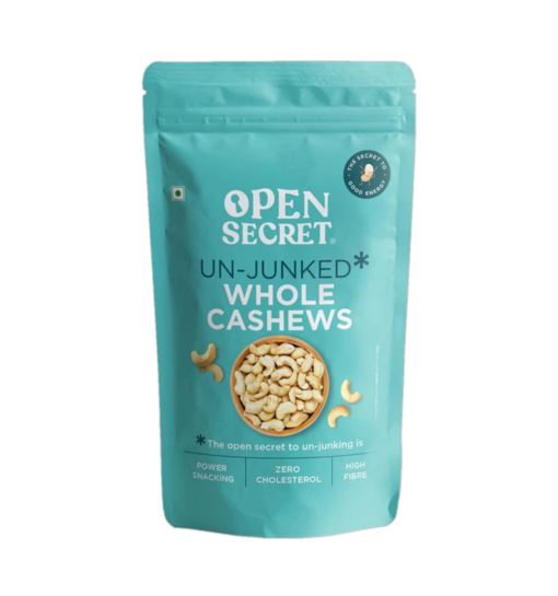 ₹742/kg. OPEN SECRET Premium Whole Kaju - High Protein Dry Fruit, Fasting Vrat Special Cashews