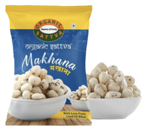 Organic Sattva Super Raw Makhana - ( 4 Suta & 3 Suta) - 250 gm