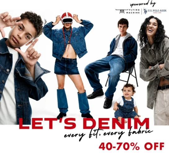 Ajio: LET'S DENIM 40-70% off