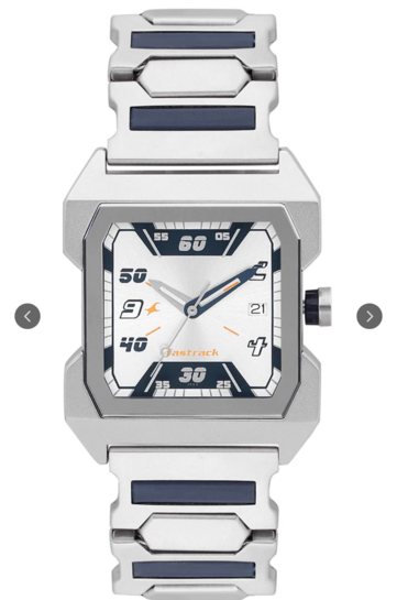 Fastrack Men Silver-Toned Analogue Watch NK1474SM01_BBD1