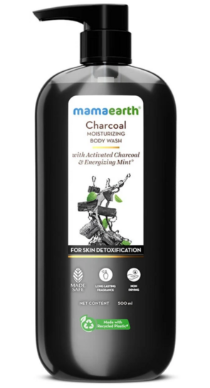 Mamaearth Charcoal Moisturizing Body Wash with Activated Charcoal & Energizing Mint Scent (500 ml)