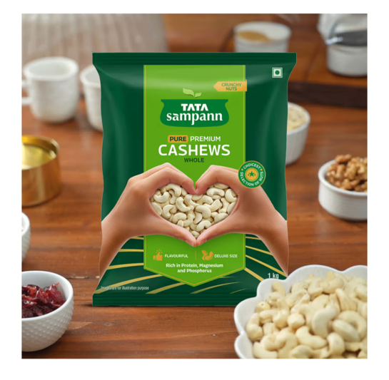 Tata Sampann 100% Pure Premium Whole Cashews/Kaju  1kg @722