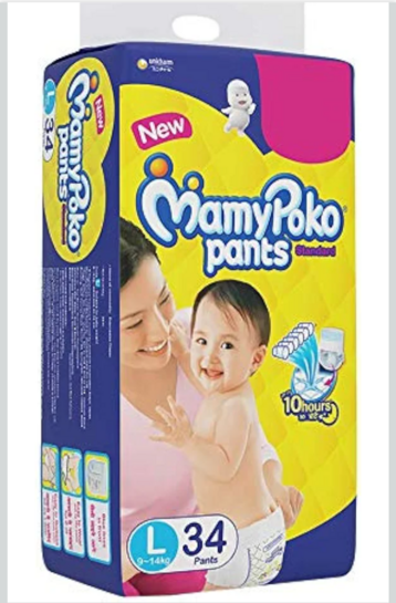 Click to enlarge Mamy Poko Pants Standard Pant Style Large Size Diapers (34 Count)