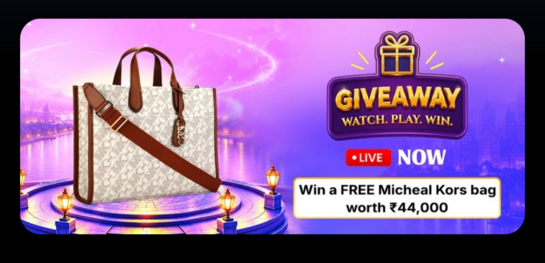 Click to enlarge Flipkart Giveaway:; Flipkart Play has another exciting giveaway today! Win a FREE Michael Kors bag worth ₹44,000