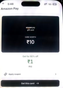 Hubble deal of the day Amazon pay gift card worth ₹10 at ₹1