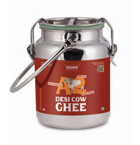 Vediko Origins
A2 Gir cow ghee in stainless steel dolchi - 5 L