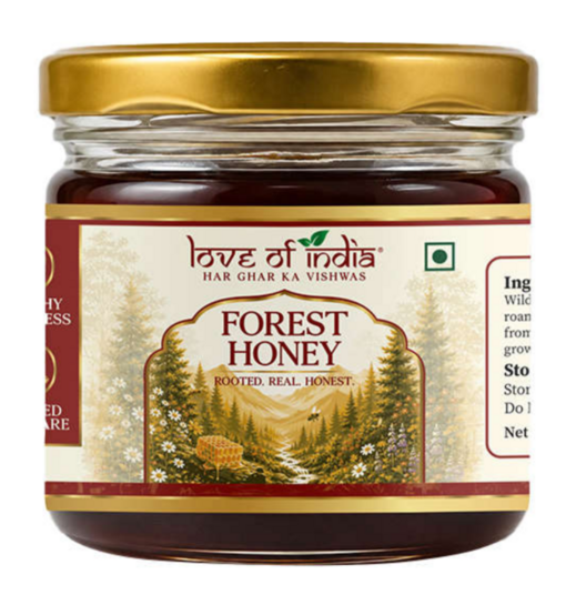 CRED store: forest raw honey - unfiltered, unprocessed and non-pasteurised* from *Love of India 400ml