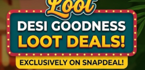 Snapdeal:Desi goodness, beauty, personal care. Mega loot deals 95% off deals from ₹21+free delivery