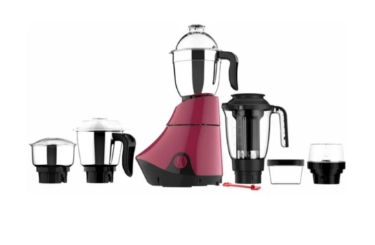 Butterfly Rapid 750 W Juicer Mixer Grinder (Rapid Plus | 5 Jars | Beet Red)