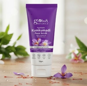 Global Naturals Ayurvedic Kumkumadi Skin Lightening Face Scrub 50 gm | Digihaat