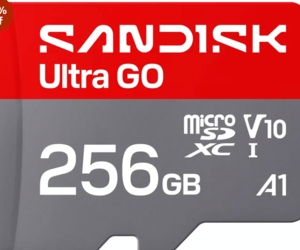 SANDISK 256GB Ultra Go microSD Card UHS-I, Up to 190MB/s, Full HD Video, Memory Card for Android Smartphones, Tablets, 10-Year Warranty