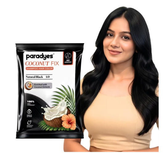 Paradise Shampoo Hair Color Shade 1.0 Natural Black