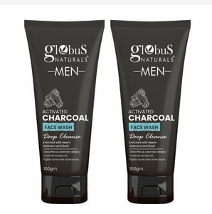Globus Naturals Charcoal Face Wash 200ml Pack of 2 x 100 ml each | Jiomart