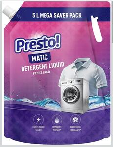 Amazon Brand - Presto! Matic Front Load Liquid Detergent Refill Pack 5L