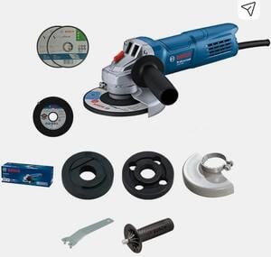 Bosch GWS 800 Corded, M10 with 2 Cutting & 1 Grinding Wheel Angle Grinder