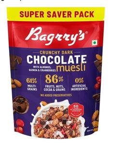 Bagrry's Crunchy Dark Chocolate Muesli with Almonds, Quinoa & Cranberries- 700g |