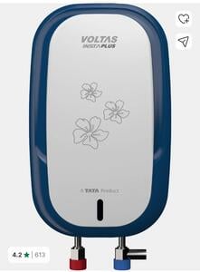 Voltas 5 L Instant Water Geyser (Voltas INSTA PLUS 5L, White & Navy Blue)