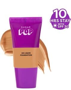 Sugar pop HD Liquid Foundation Tube with SPF 30 | Lasts upto 10hrs | Full Coverage Foundation