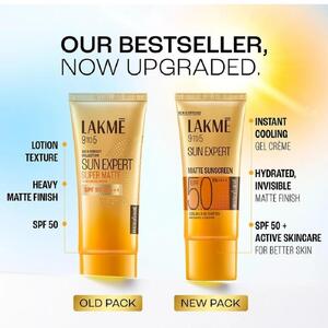 Lakme Sunscreen - SPF 50 PA+++ 9 To 5 Sun Expert Super Matte