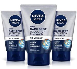Nivea men Dark Spot Reduction Cleanser Combo, with Vitamin C, AHA, For Even Tone Skin Face Wash