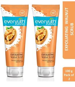 Everyuth natural Set Of 2 Exfoliating Walnut Scrub To Remove Blackheads - 100g Each