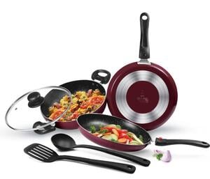 Milton Pro Cook Kitchen Pride Non Induction Cookware, Peach Non-Stick Coated Cookware Set