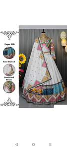 Take a look at this Ikat, Printed, Leheriya, Digital Print Semi Stitched Lehenga & Crop Top on Flipkart