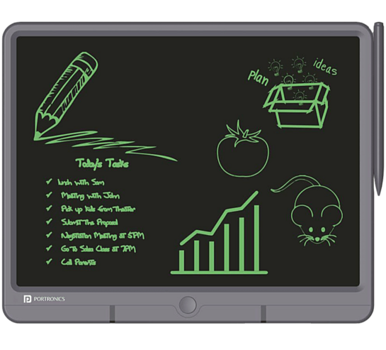 Bigbasket - Portronics Ruffpad 15 Re-Writable LCD Screen 38.1cm