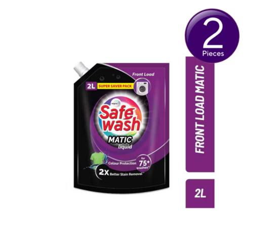 Zepto - SafeWash Front Load Matic Premium Detergent Liquid | 2X Stain Removal | Combo