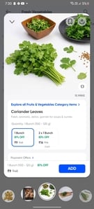Coriander Leaves at 9rs