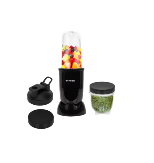 Zepto - Faber Sportz Blender 2-in-1 Nutrifit Nero | 400W | Detachable SS Blade | 2 PC Jar 500ML & 300ML (location specific)