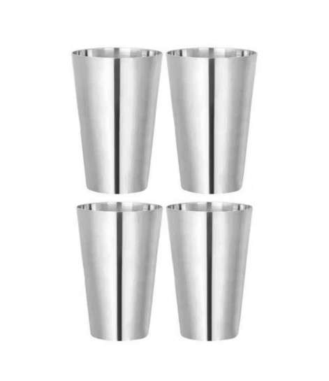 Zepto - BAY6 Steel Plain Glass 7 Inch | 4 Piece