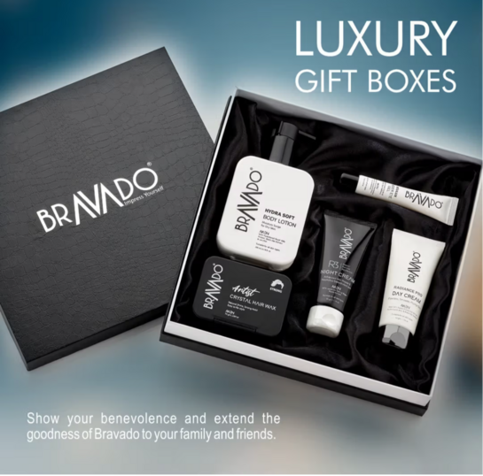 Zepto - Bravado 5-in-1 Grooming Kit for Men | Hair Wax, Face Cream & Body Lotion Gift Set Combo