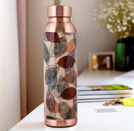 Bigbasket - Prime Metal Meenakari Copper Leaf Finish Bottle