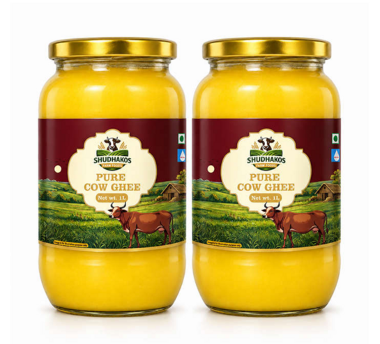 Click to enlarge CRED - Shudhakos Farms Cow Ghee 2 × 1L